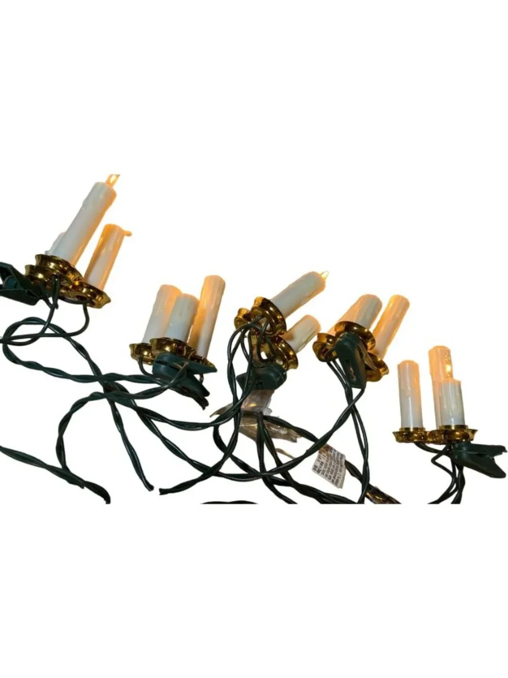 Christmas Candle String Light Set of 15 indoor Clip-on Lights